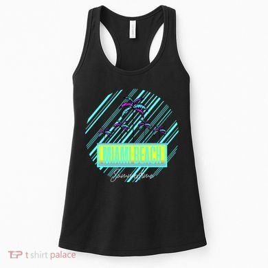 Miami Beach Palm Trees Retro Women's Tank Top