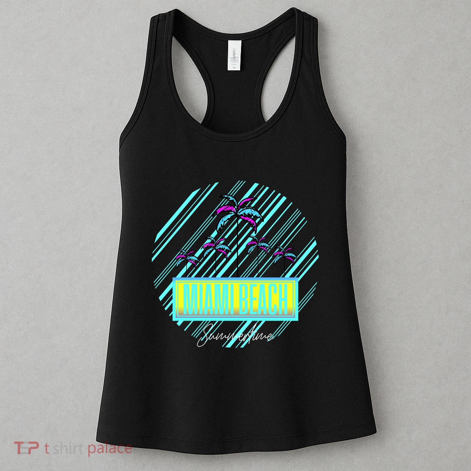 Miami Beach Palm Trees Retro Women's Tank Top