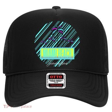 Miami Beach Palm Trees Retro Hat