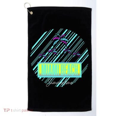 Miami Beach Palm Trees Retro Golf Towel