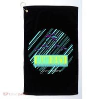 Miami Beach Palm Trees Retro Golf Towel thumb 0