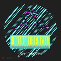 Miami Beach Palm Trees Retro Golf Towel thumb 3