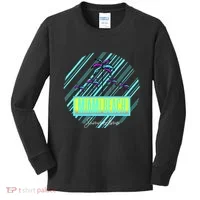 Miami Beach Palm Trees Retro Kids Long Sleeve Shirt thumb 0