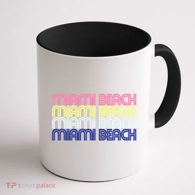 Miami Beach Repeat Coffee Mug back