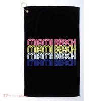 Miami Beach Repeat Golf Towel thumb 0