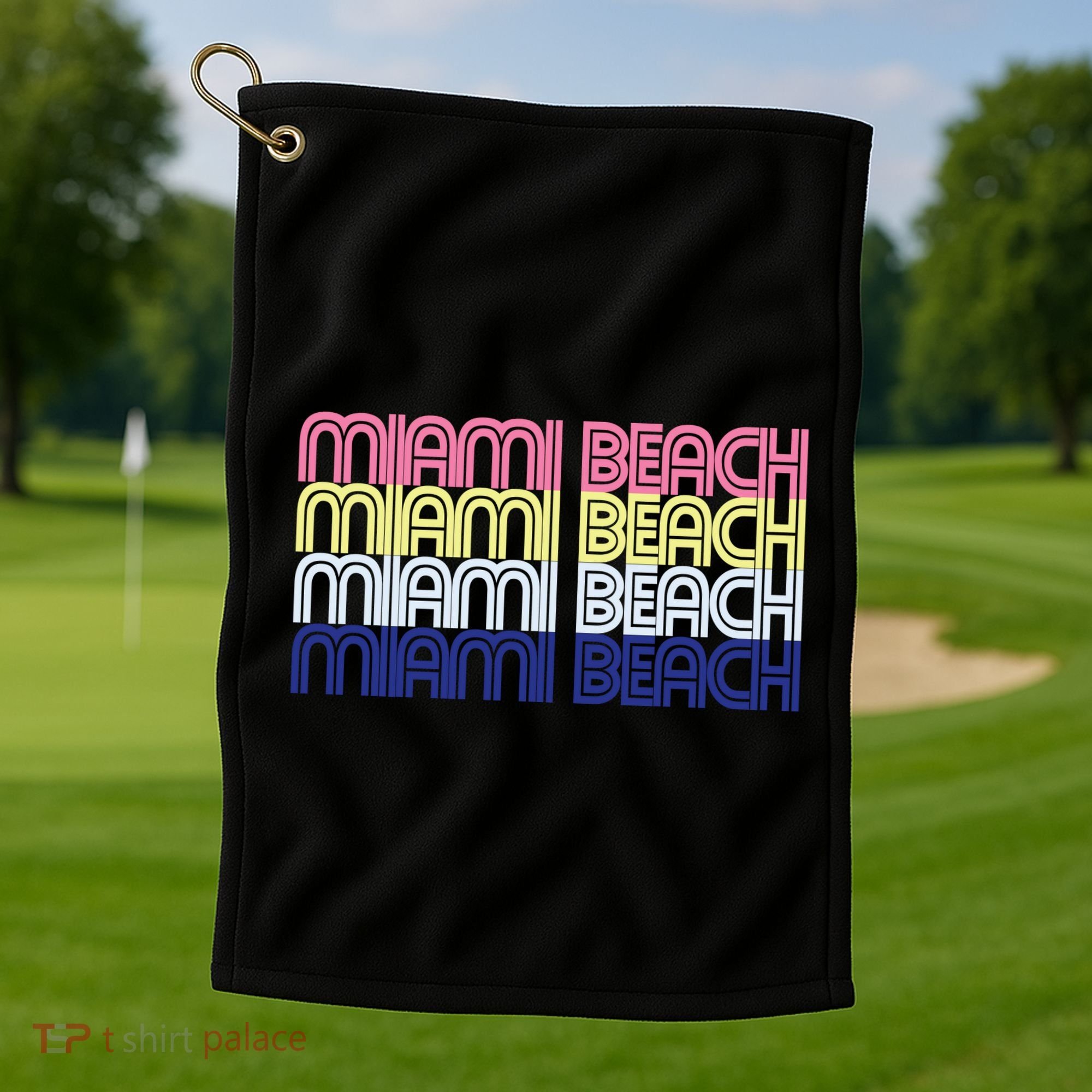 Miami Beach Repeat Golf Towel
