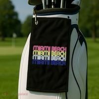 Miami Beach Repeat Golf Towel thumb 2
