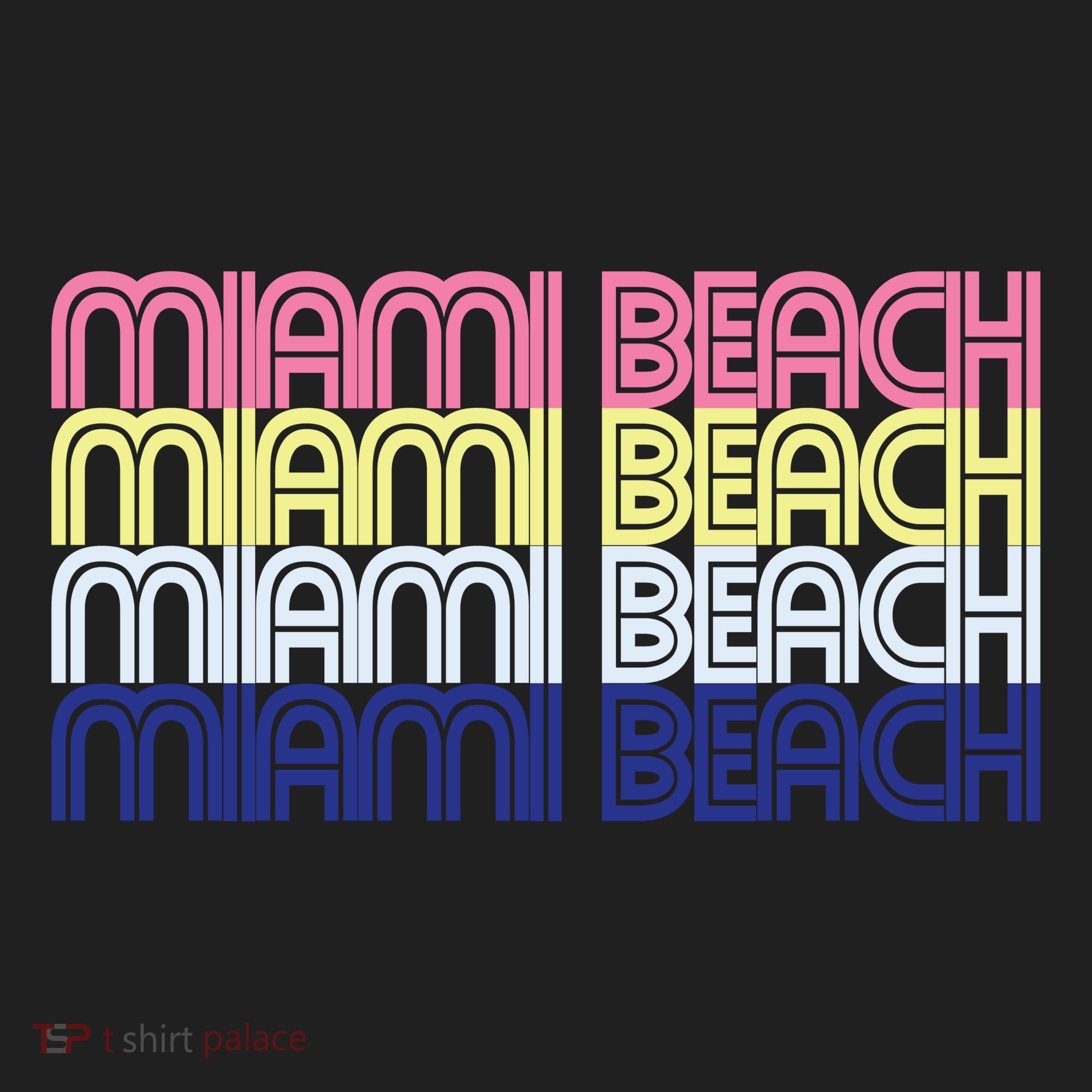 Miami Beach Repeat Golf Towel