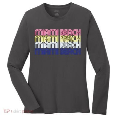 Miami Beach Repeat Women's Long Sleeve Shirt