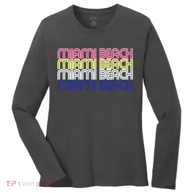 Miami Beach Repeat Women's Long Sleeve Shirt
