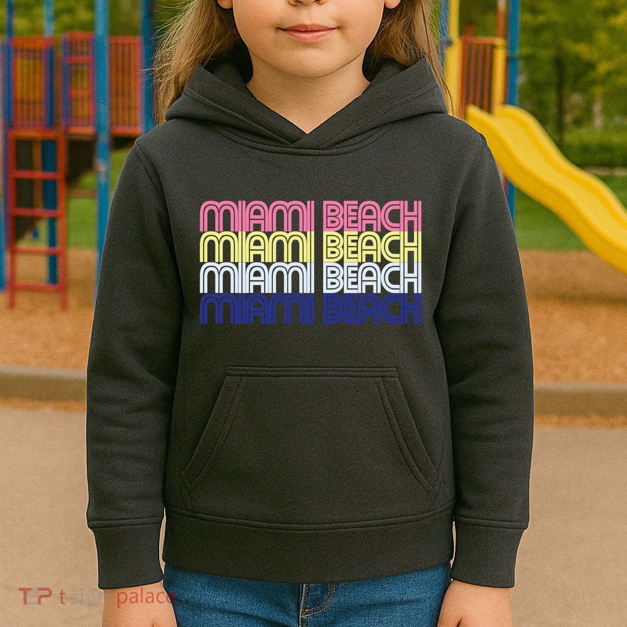 Miami Beach Repeat Kids Hoodie