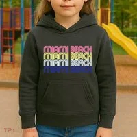 Miami Beach Repeat Kids Hoodie thumb 3