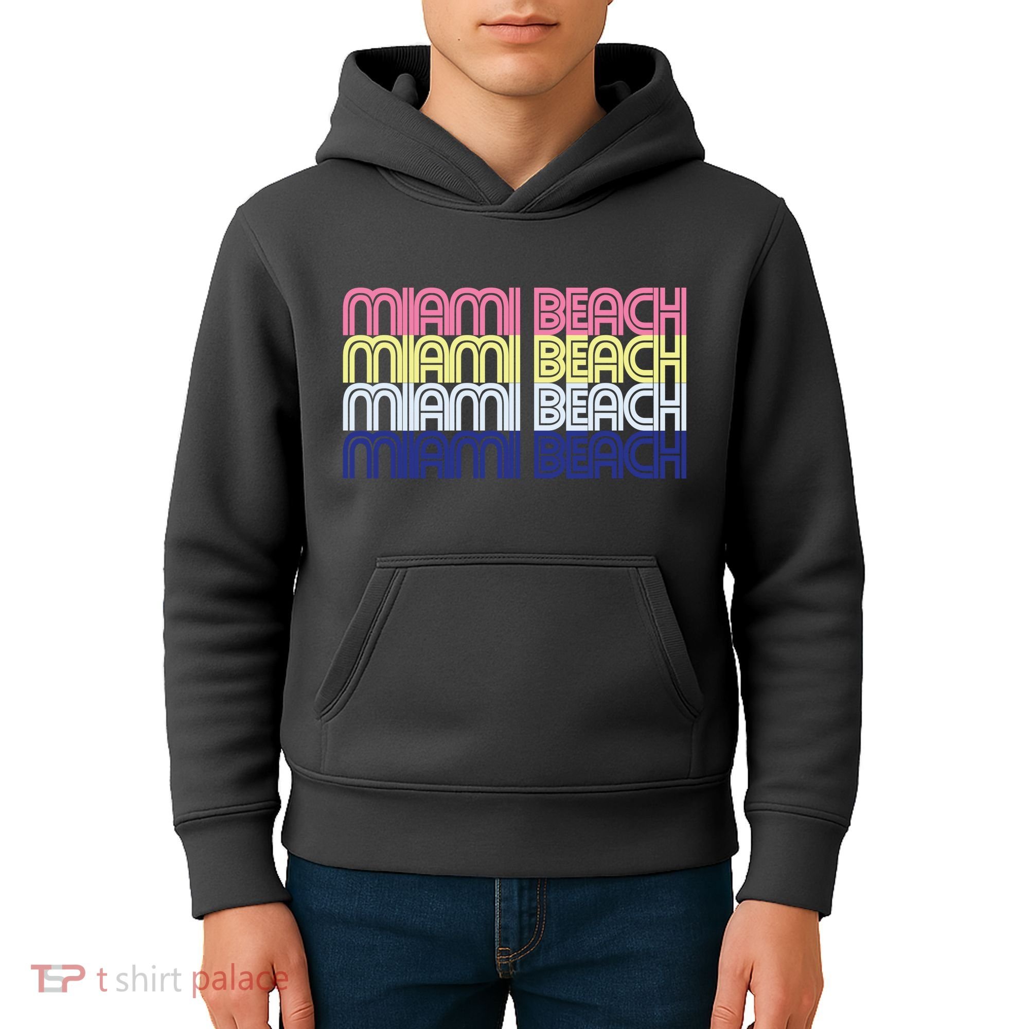 Miami Beach Repeat Kids Hoodie
