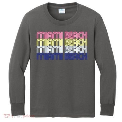 Miami Beach Repeat Kids Long Sleeve Shirt