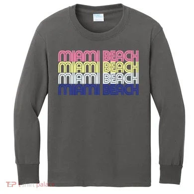 Miami Beach Repeat Kids Long Sleeve Shirt