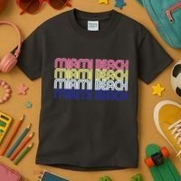 Miami Beach Repeat Kids T-Shirt thumb 3