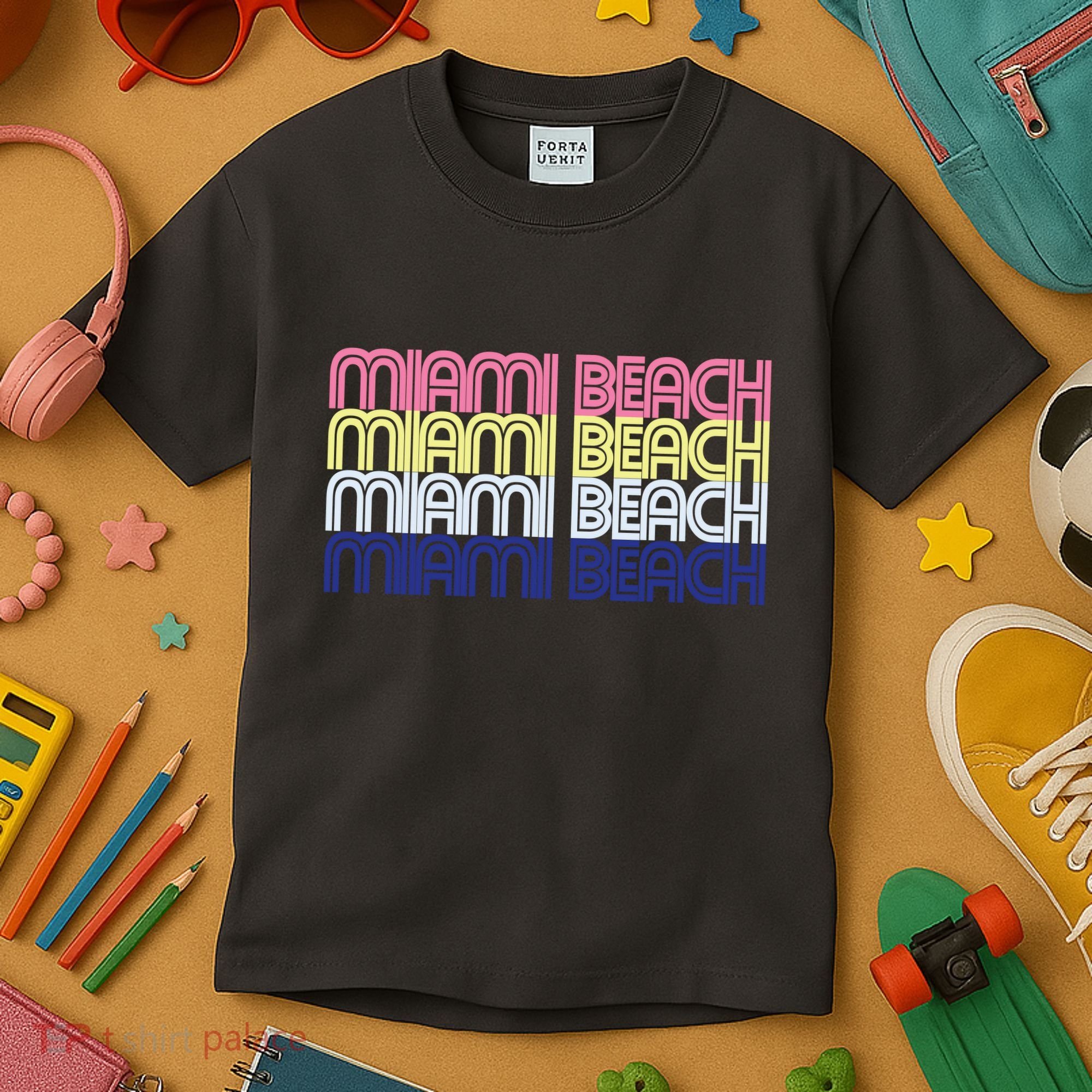Miami Beach Repeat Kids T-Shirt