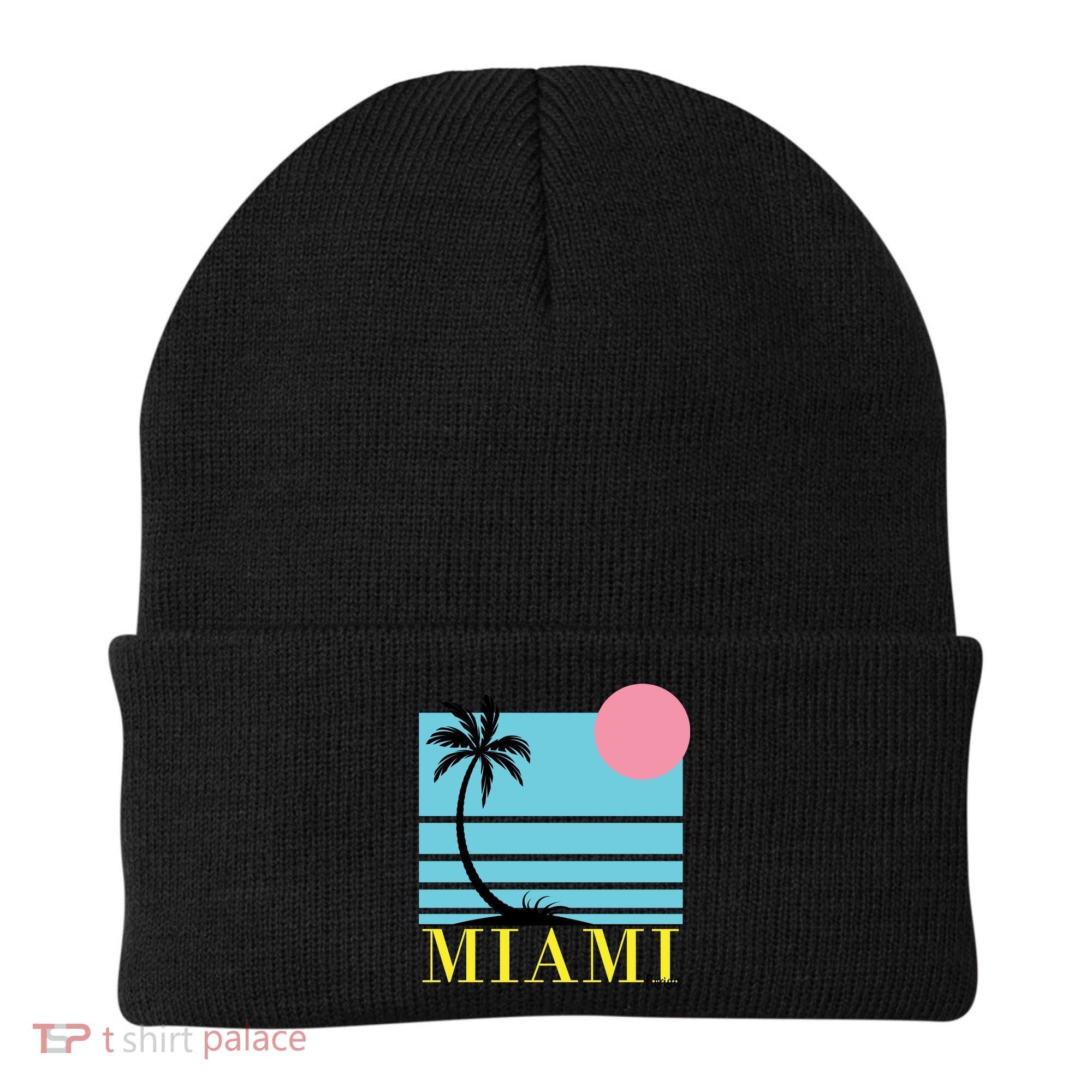 Miami Beach Sunset Beanie