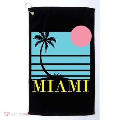 Miami Beach Sunset Golf Towel