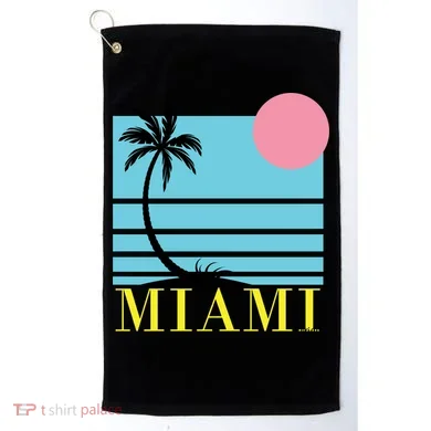 Miami Beach Sunset Golf Towel