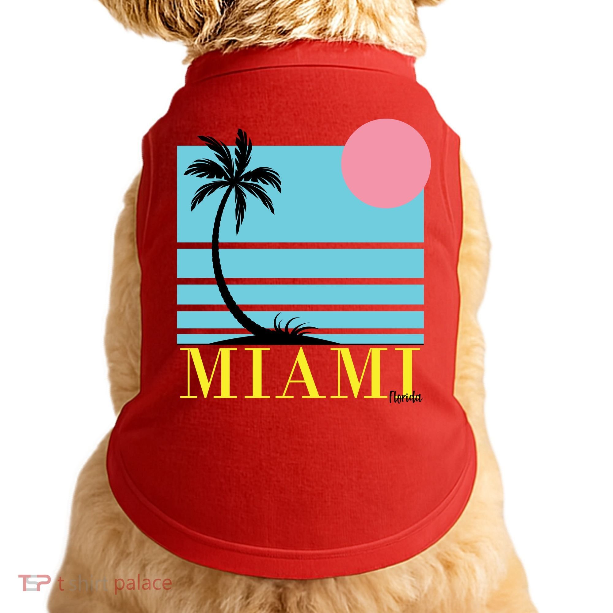 Miami Beach Sunset Doggie Tank