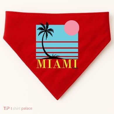 Miami Beach Sunset USA-Made Doggie Bandana