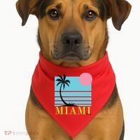 Miami Beach Sunset USA-Made Doggie Bandana thumb 1