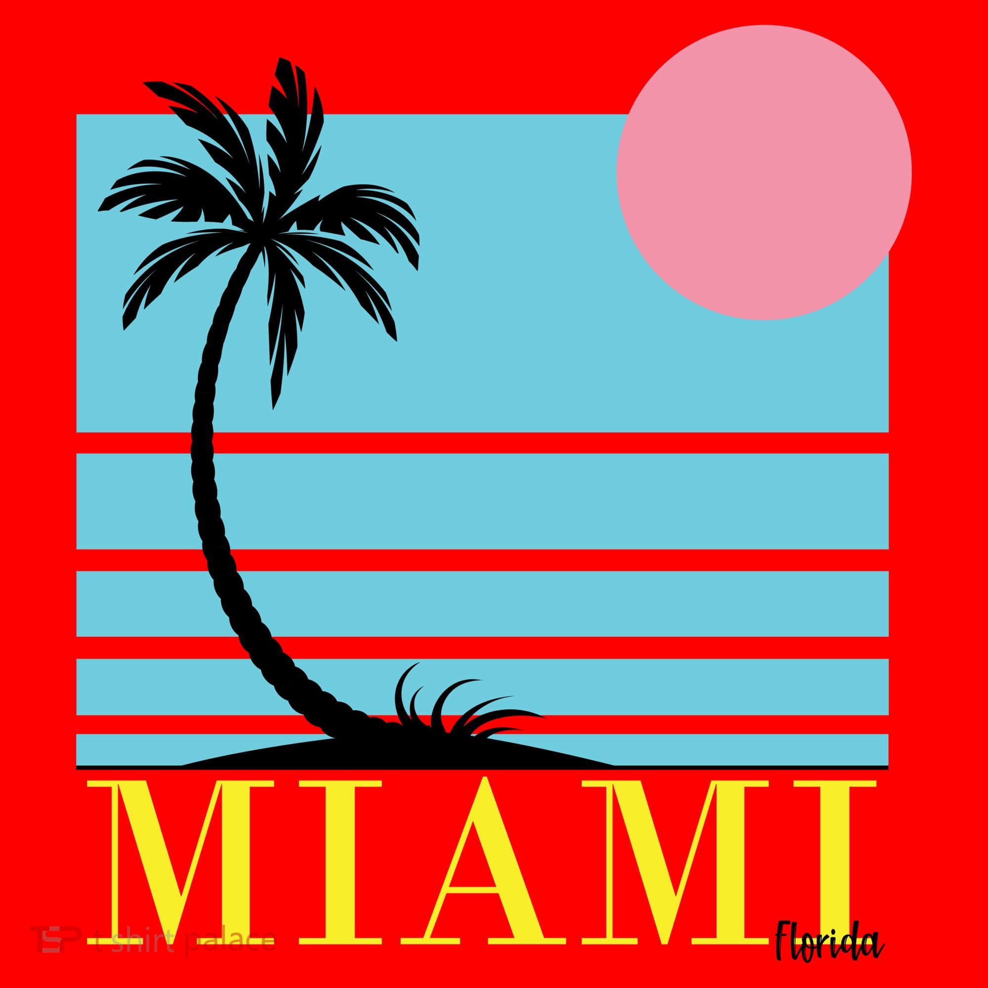 Miami Beach Sunset USA-Made Doggie Bandana