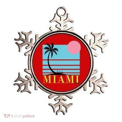 Miami Beach Sunset Ornament