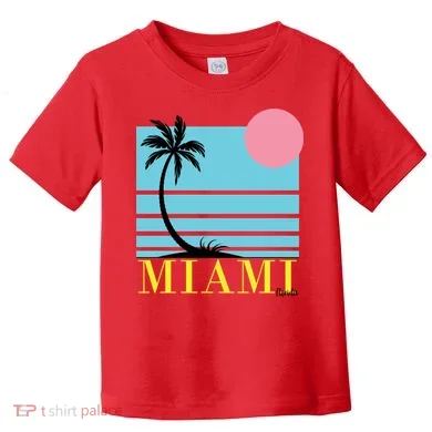 Miami Beach Sunset Toddler T-Shirt
