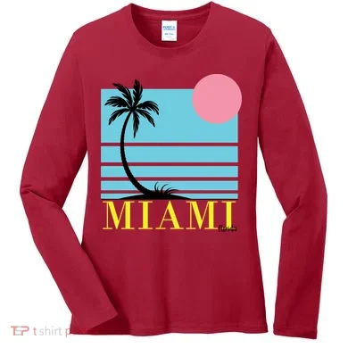 Miami Beach Sunset Women's Long Sleeve Shirt