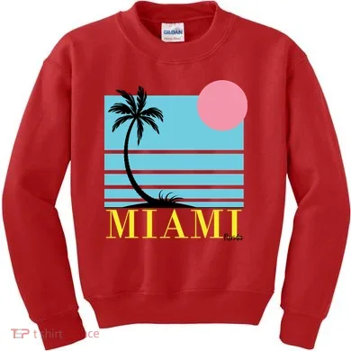 Miami Beach Sunset Kids Sweatshirt