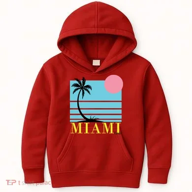 Miami Beach Sunset Kids Hoodie