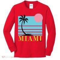 Miami Beach Sunset Kids Long Sleeve Shirt thumb 0