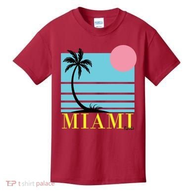 Miami Beach Sunset Kids T-Shirt