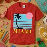 Miami Beach Sunset Kids T-Shirt thumb 3