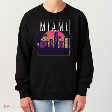 Miami Florida Retro Skyline Women's Sweatshirt