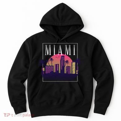 Miami Florida Retro Skyline Hoodie
