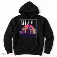 Miami Florida Retro Skyline Hoodie thumb 0