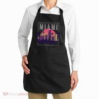 Miami Florida Retro Skyline Apron thumb 2