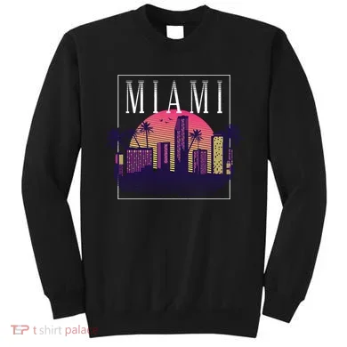 Miami Florida Retro Skyline Sweatshirt