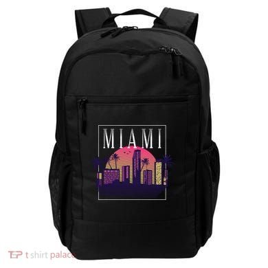 Miami Florida Retro Skyline Backpack