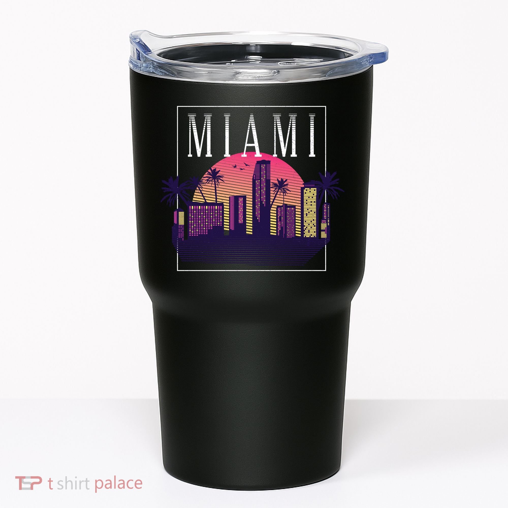 Miami Florida Retro Skyline Tumbler