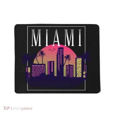 Miami Florida Retro Skyline Mousepad