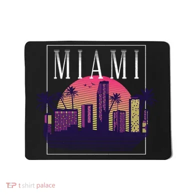 Miami Florida Retro Skyline Mousepad