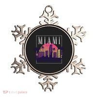 Miami Florida Retro Skyline Ornament thumb 0