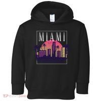 Miami Florida Retro Skyline Toddler Hoodie thumb 0