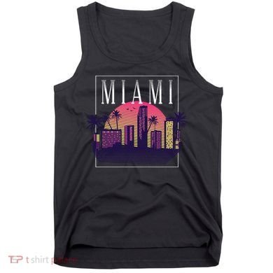 Miami Florida Retro Skyline Tank Top