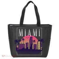 Miami Florida Retro Skyline Tote Bag thumb 0