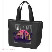 Miami Florida Retro Skyline Tote Bag thumb 3